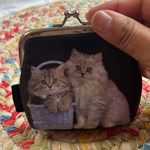 Small Coin Purse Coin Pouch Bags Change Purse Wallet for Women Cats - Picture 4 of 5